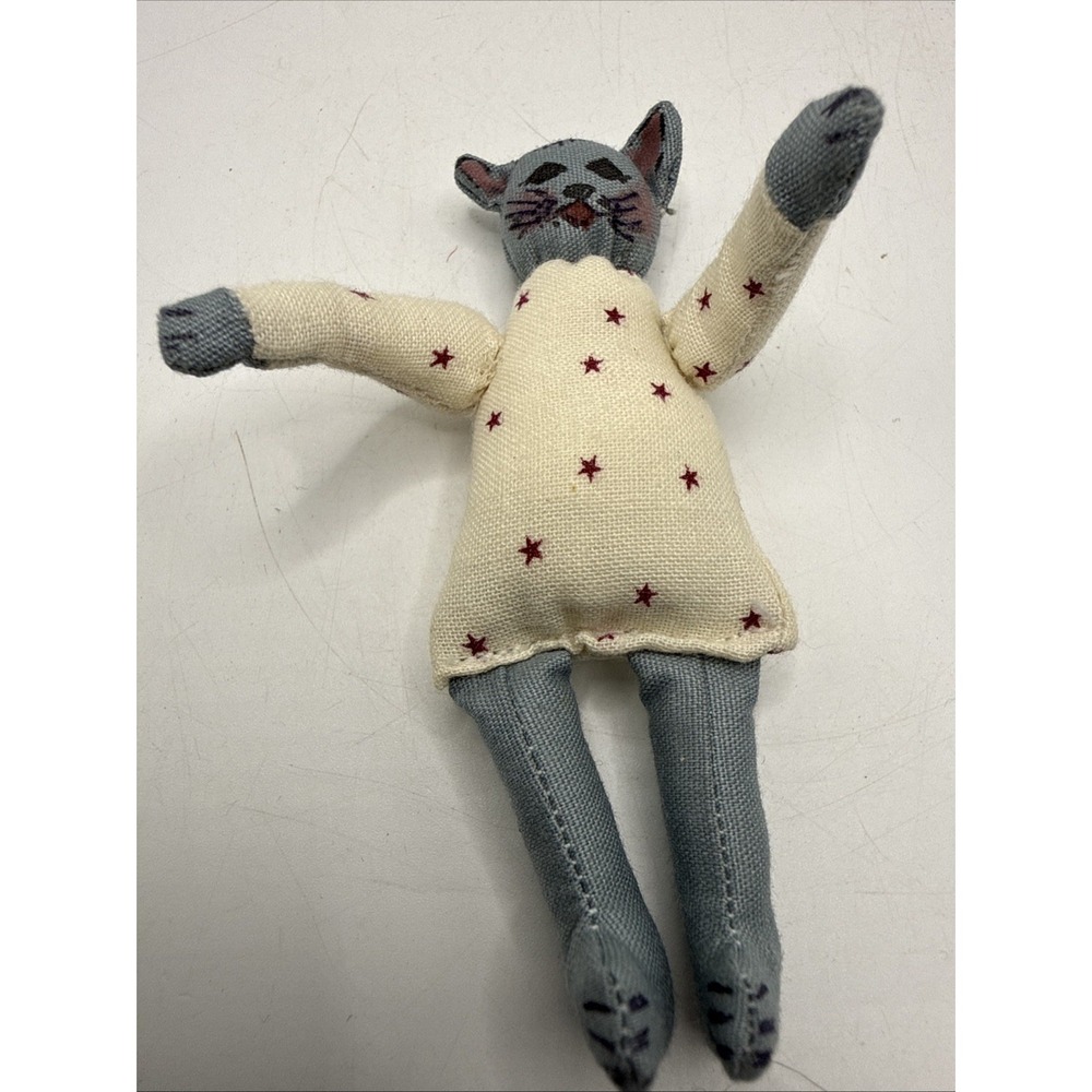 Vintage‎ Miniature Stuffed Cat Primitive Cute Small 3.5"